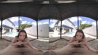 Poolside with girlfriend Selina Imai