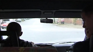 Lovely blonde chick pleasing two thugs