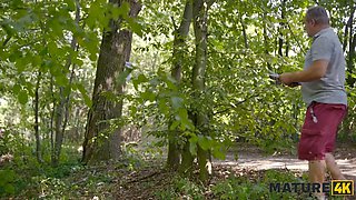 Mature4k. kinky mature giantess diana luvs pet have fun in stocking with 2 strangers in public