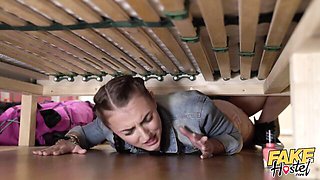 Stupefying Cherry Kiss and Katy Rose's ffm in threesome movie