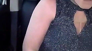 Risky Public Trip in Full Pantyhose Encasement Nylon Doll in the Car