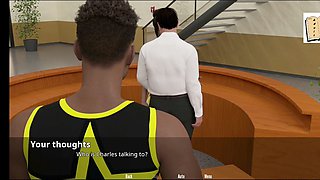 Curvy newbie with huge natural boobs in an erotic visual novel adventure