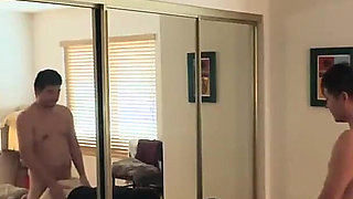 190cm 100kg Chinese Stud Gets Blowjob on the Balcony and Fucks Chinese Slut in the Bedroom