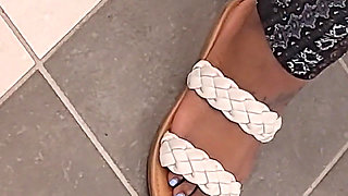 Behind Her Big Booty N Pretty Feet N Blue