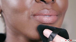 Romantic Zaawaadi's deep throat smut