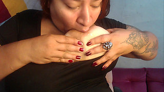 Latin tits lick