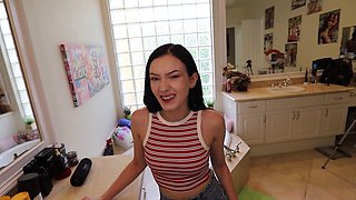 Teenager, railing, big black cock