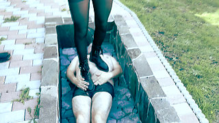 BRUTAL genitals and belly TRAMPLING