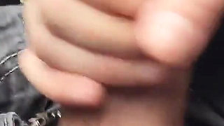 Risky Public Parking Lot Head: Deepthroating Him While People Walk by