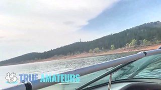 True amateurs - big boobed lacey turns a boat rail into nasty sex and gets fucked hard in the open ocean