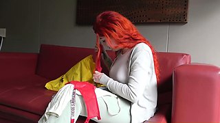 This redhead LATINA TEEN said she was camera shy