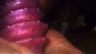 Slack hole whore fucks monster dildo