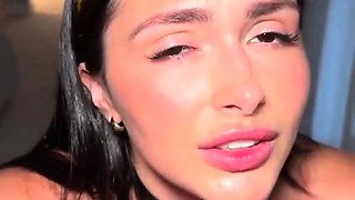 Busty beauty in stockings spreads wide for deep drilling