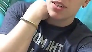 Standing Sloppy Pulsing Masturbation