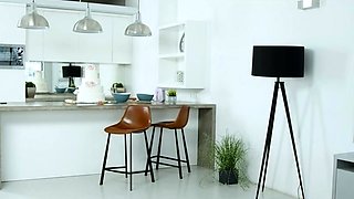 Amateur brunette in stockings luscious pussy fuck