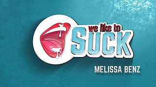 Flexible gym chick Melissa Benz ditches her exercise to blow cock before vagina inserting