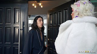 All Dolled Up Double Trouble Part 2: Threesome Orgy with Blonde MILFs Julie Cash, Savannah Bond, and David Lee