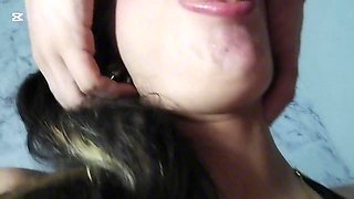 My beautiful Colombian Latina stepsister makes me so horny that I whip out my dick and sex