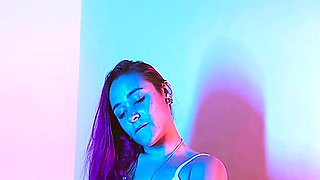 Young Girl With Beautiful Feet Masturbating With A Unicorn Horn Dildo