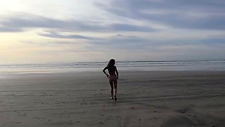 First time amateur brunette solo with dildo