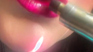 Smoking Hot Pink Seductive Lips & Slow Motion Vapor Bliss