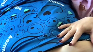 Laying Down Rubbing Squeezing My Big Tits