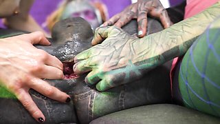 Witching Anuskatzz and Lily's anal clip