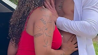 Beautiful Ebony MILF with Big Ass Rides a Huge Dick While Her Husband Is Not Around