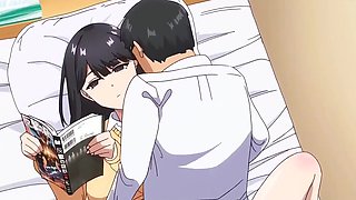 Hentai: Sexy Buxom Otaku Babe Lets Her Virgin Classmate Fuck Her While She's Reading Manga