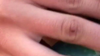 I hunt my cunt - 18yo girl Misha Dull wanks next to a highway