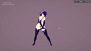 Busty Raiden Shogun Phut Hon Sexy Dance Hentai Animation