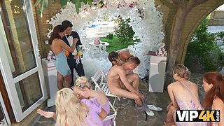 Vip4k. hot bride is having a aggressive porno with a master of ceremonies, guests are overwhelmed