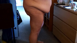 Creaming and Dressing BBW After Shower
