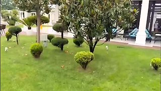 Step Mommy Adrian Horny Mature MILF Outdoor Pool Solo Masturbation Big Tits Sexy Ass Legs