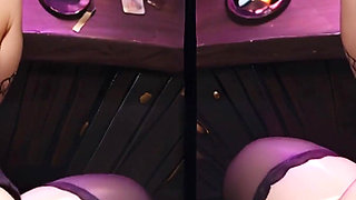 Emo Girl Silver Hair Elf Slut Fucked in Dark Room