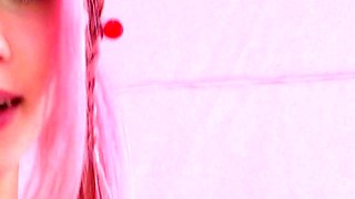 Petite small tit babe with perfect pussy masturbates