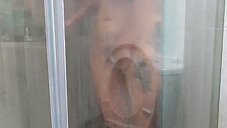 Masturbation In The Shower With Hairy Vagina