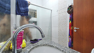 Camera on Hot Stepcousin in the Shower - I Can't Wait to Fuck Her