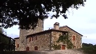 Hot brunette has hardcore group sex with DP