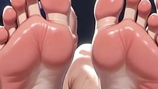 Old Woman Licking Muscular Womans Feet in Gym - Humiliation