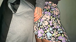 Big-assed Woman Touches a Stranger's Erect Penis. Flash Dick!!