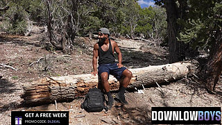DOWNLOW BOYS - Pax Perry Bent Over & Fucked Outside By Dominant Trail Hiker