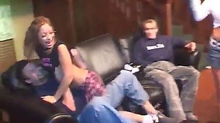 Hardcore foursome ends with cum swapping ft. Kat Kiss: Blowjob, Cowgirl  Blonde Porn