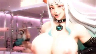 Yamatos BDSM Gym Slave Ahegao: Big Tits Bounce Thick Ass Worship