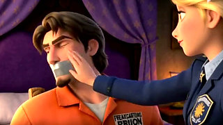 Tangled Bliss: Rapunzel's First Blowjob with Flynn in 4K