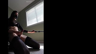 Huge titted shemale tranny masturbating seductively