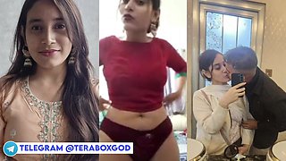 Desi Girl Strips Red Saree and Plays with Boobs and Wet Pussy on Live Video Call