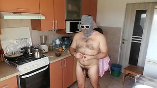 Amateur couple having crazy sex in the bedroom.