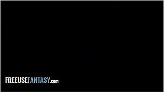 Halloween Party Gets Wild When Leana Lovings Gets Drilled By Her Two Stepbrothers