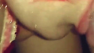 22 Beautiful Mature Woman in a Wig and Mask Performs Fellatio - Leila